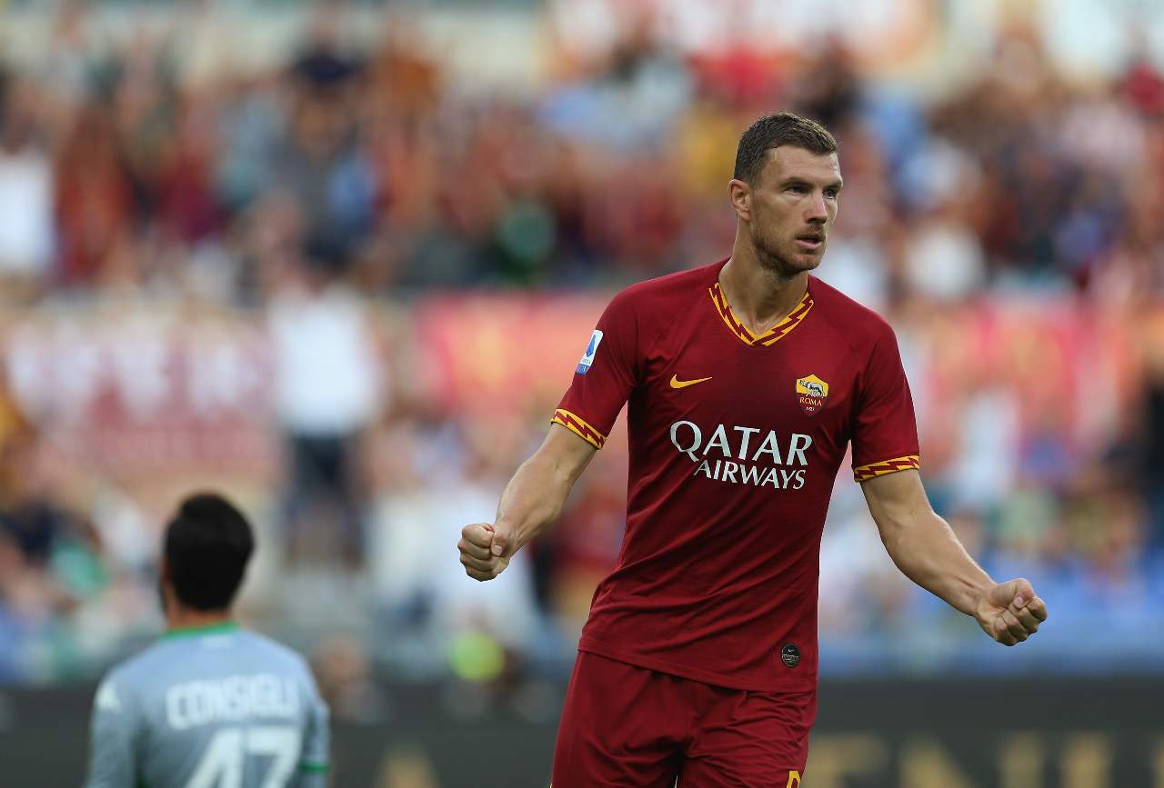 edin dzeko roma panchina