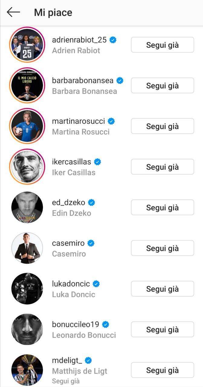 Il like di Dzeko a CR7