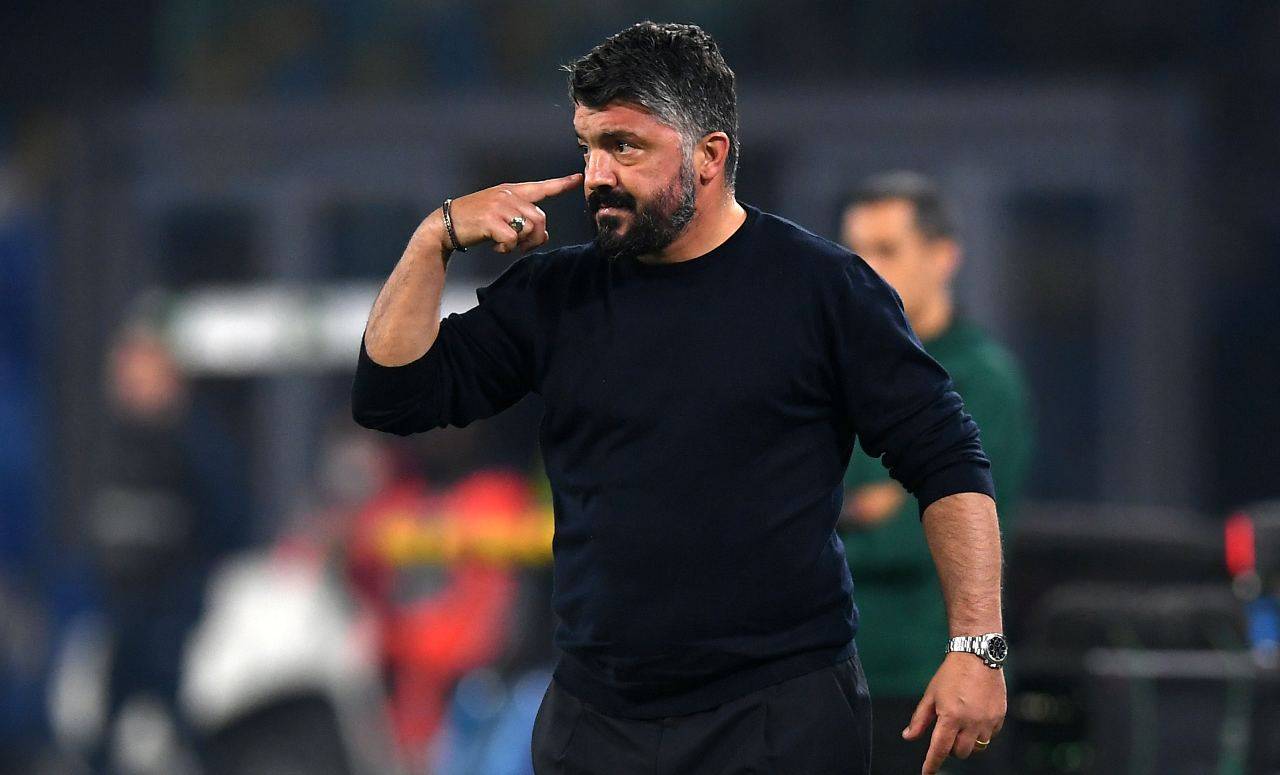 Diretta Napoli Roma formazioni Gattuso