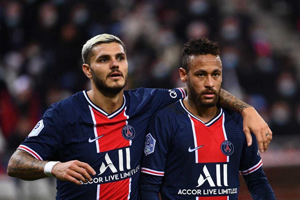 icardi neymar psg infortunio