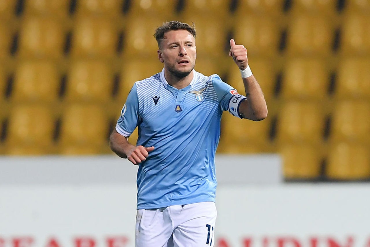 Immobile pagelle Benevento-Lazio