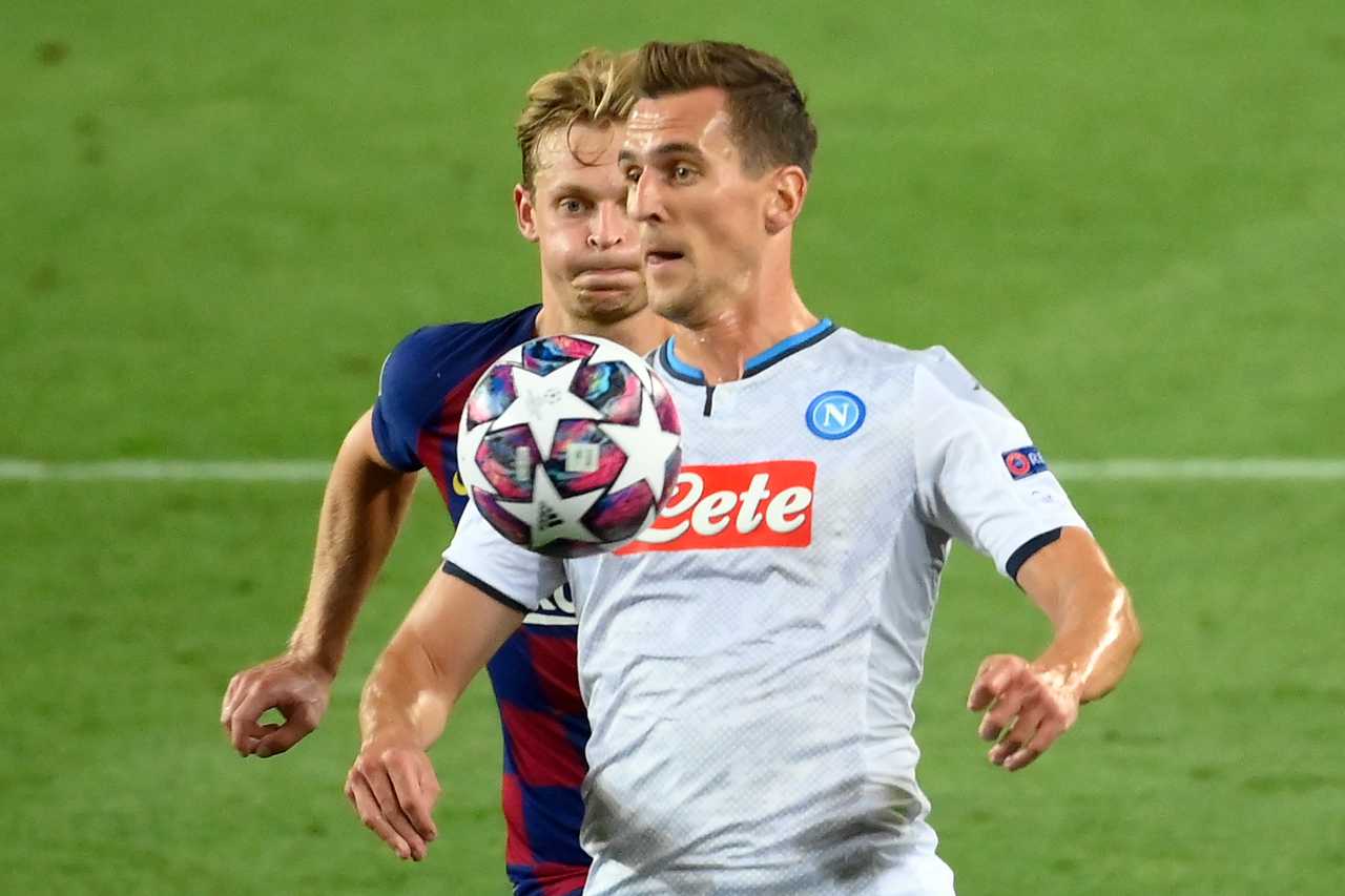 Milik contro il Barcellona