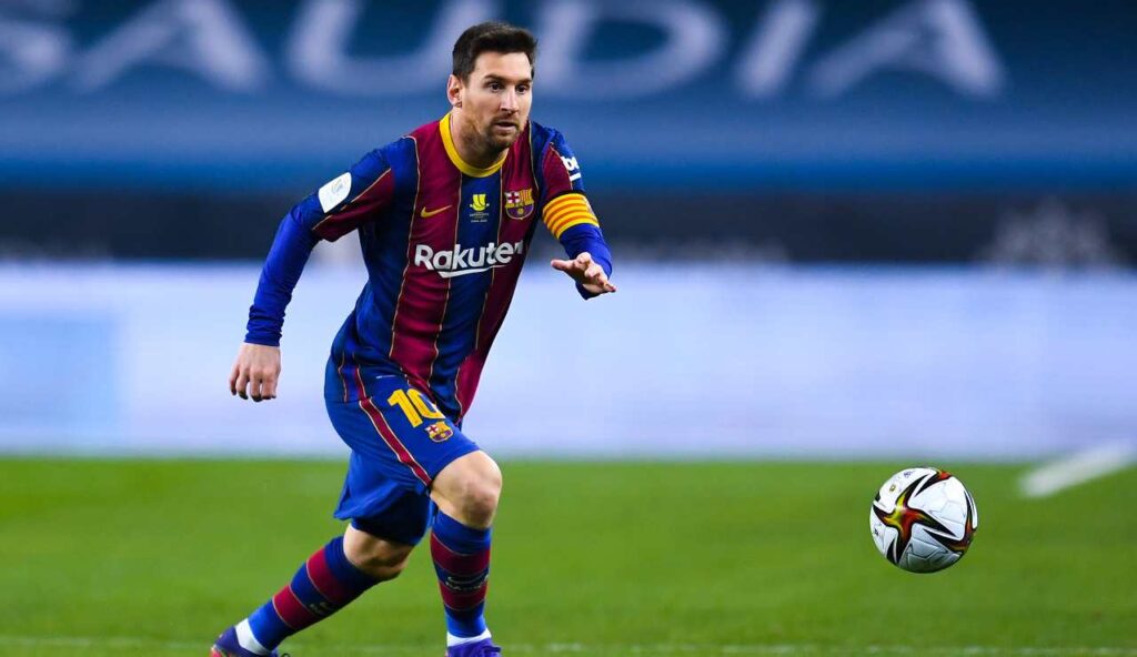 Lionel Messi in azione