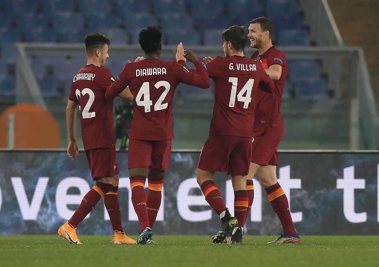 dzeko roma braga pagelle