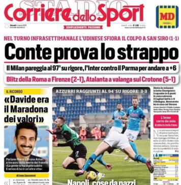 Corriere dello Sport, la prima pagina del 4 marzo 2021