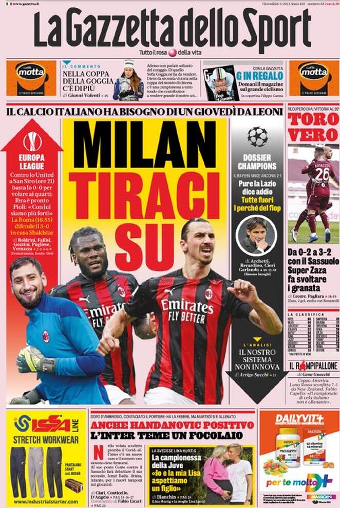 Gazzetta Dello Sport Inter Prima Pagina
