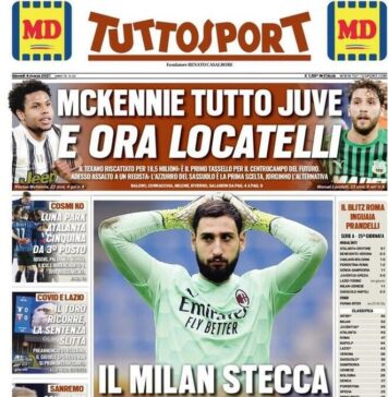 TuttoSport, la prima pagina di oggi 4 marzo 2021