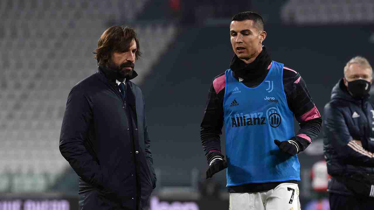 Juventus-Napoli Pirlo Cristiano Ronaldo