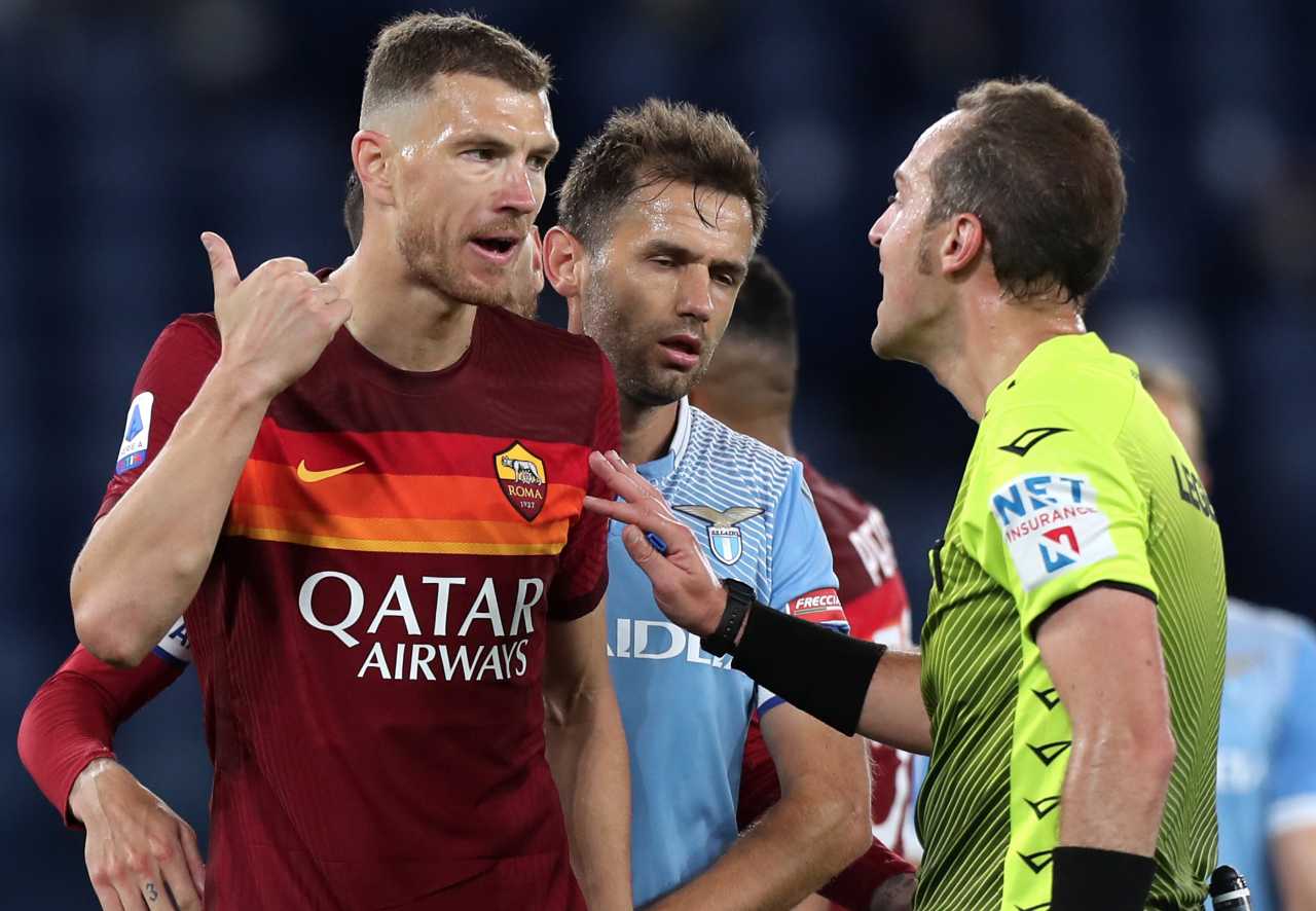 dzeko roma lazio derby lulic