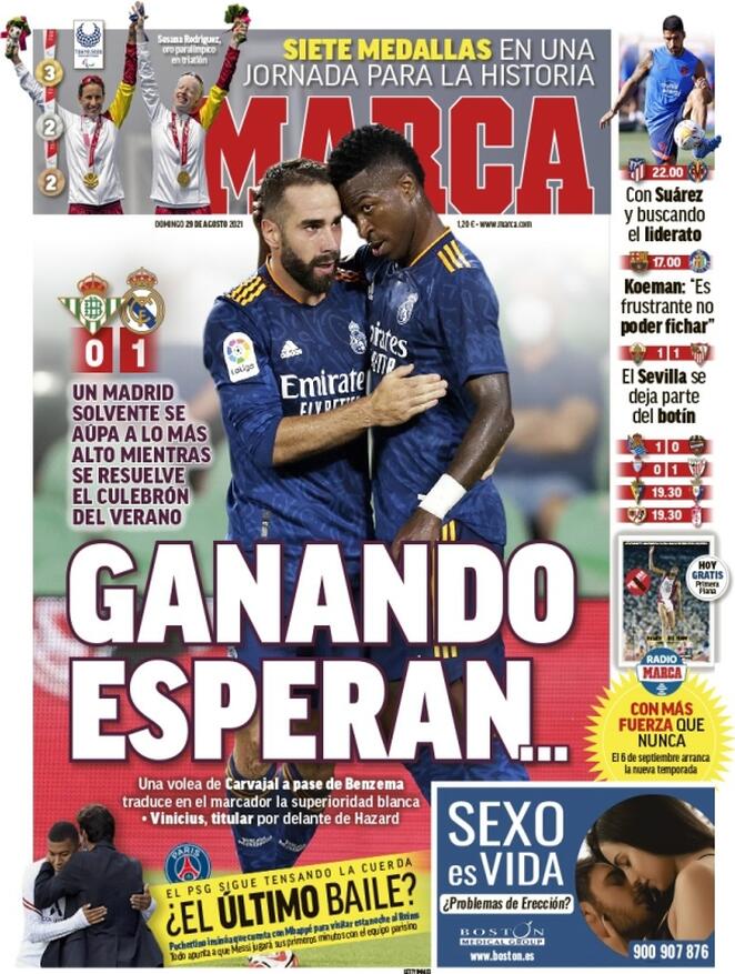 Marca, la prima pagina di oggi 29 agosto