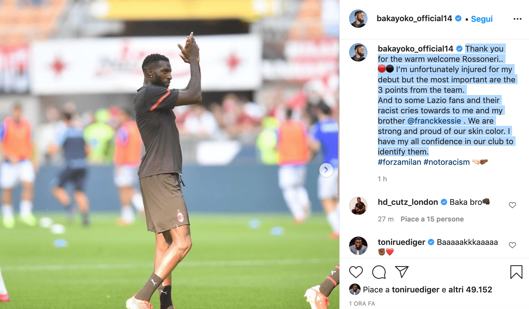 bakayoko milan lazio