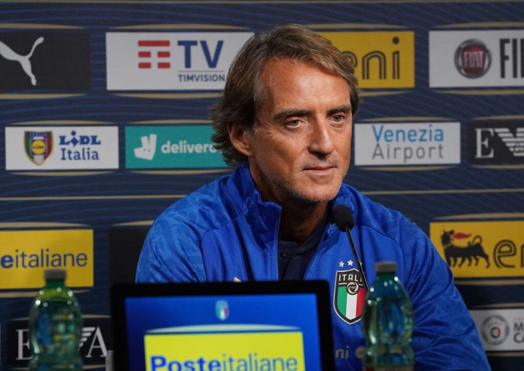 conferenza Mancini per Italia-Belgio