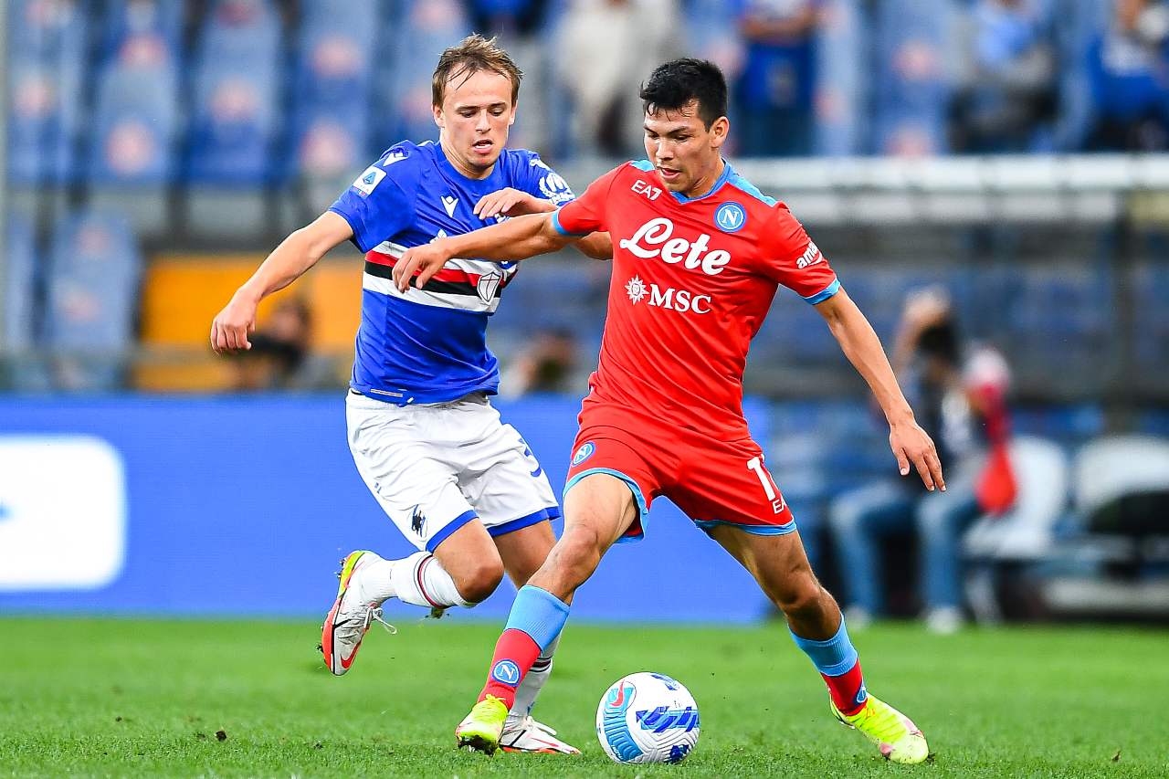 lozano sampdoria damsgaard