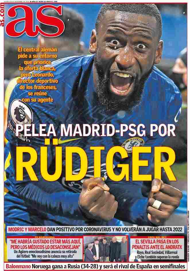 AS, la prima pagina del 16 dicembre 2021