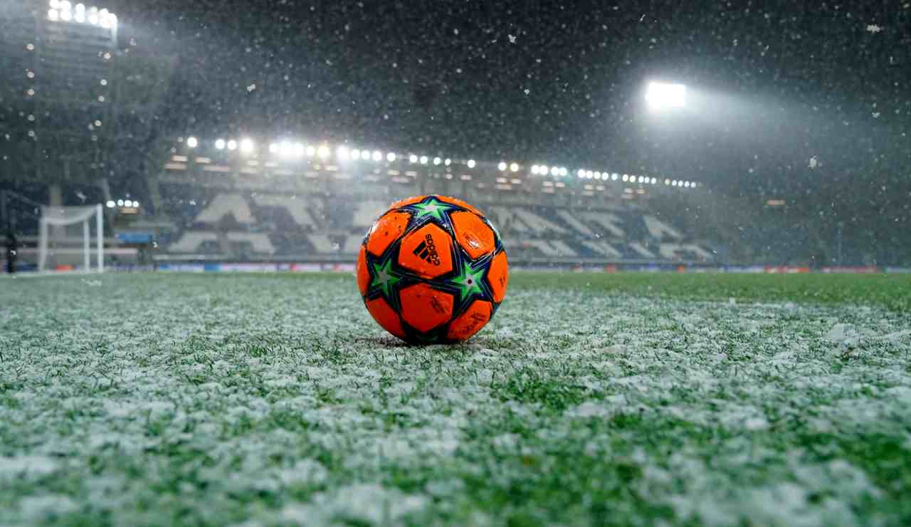 Stadio Atalanta con la neve