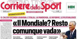 Corriere dello Sport, prima pagina del 20 gennaio 2022