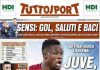 Tuttosport, prima pagina del 20 gennaio 2022