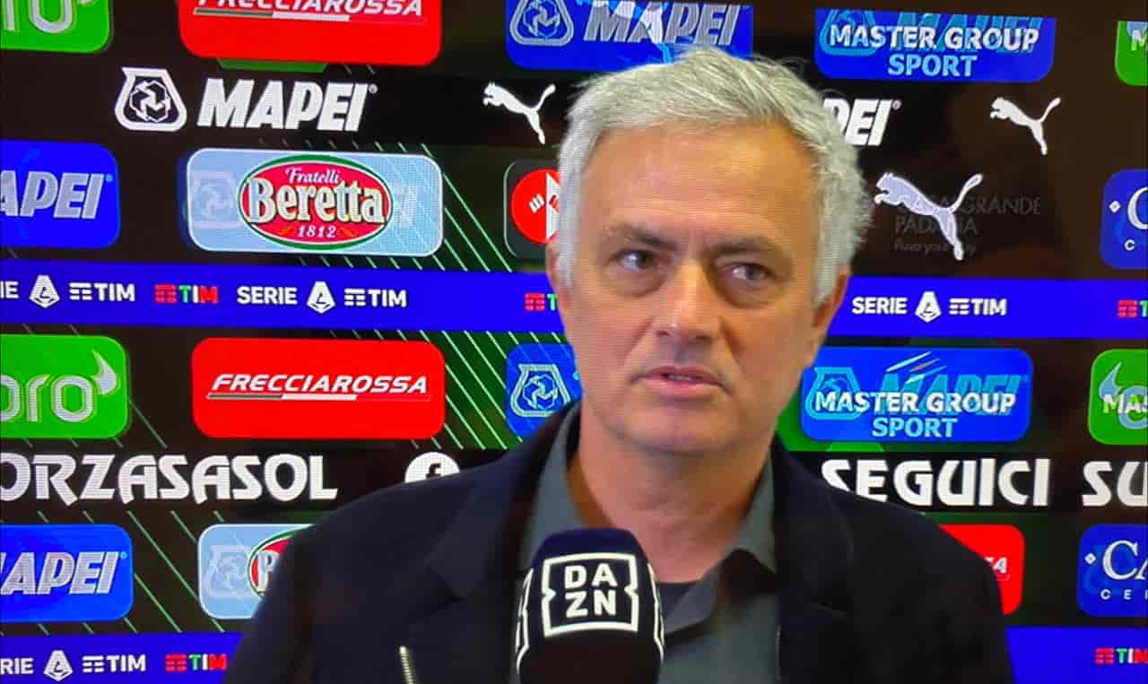 Mourinho dopo Sassuolo-Roma a DAZN