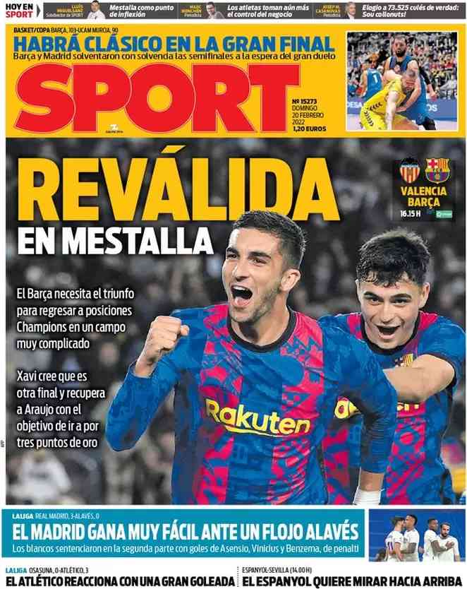 Sport, prima pagina 20 febbraio 2022