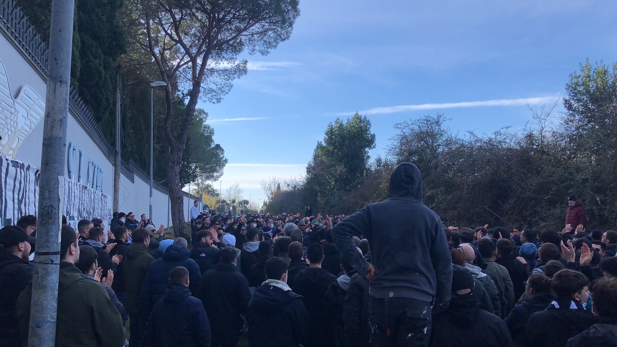 Contestazione tifosi Lazio