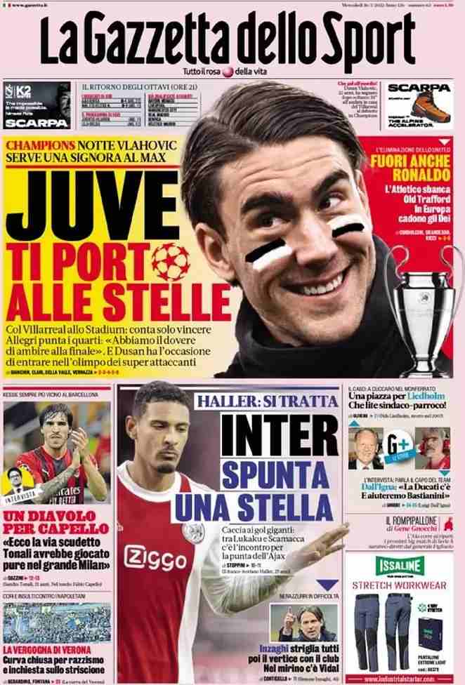La Gazzetta dello Sport | Juve ti porto alle stelle