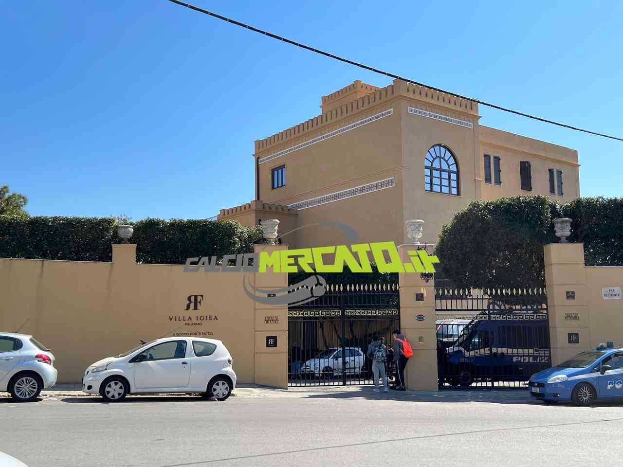 Italia atterrata a Palermo, soggiorno a Villa Igiea