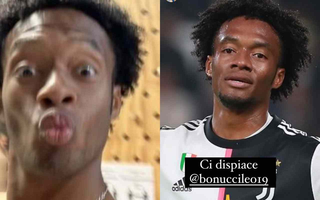 Cuadrado, che gaffe con Bonucci