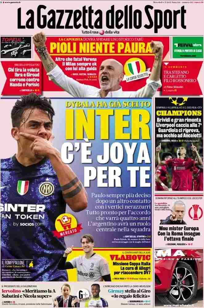 La Gazzetta dello Sport | Inter c'è Joya per te