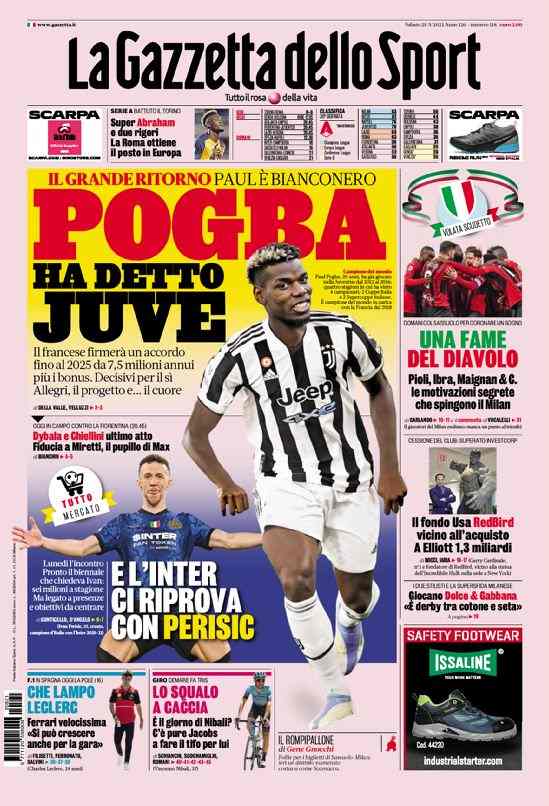 Gazzetta dello sport 21 maggio
