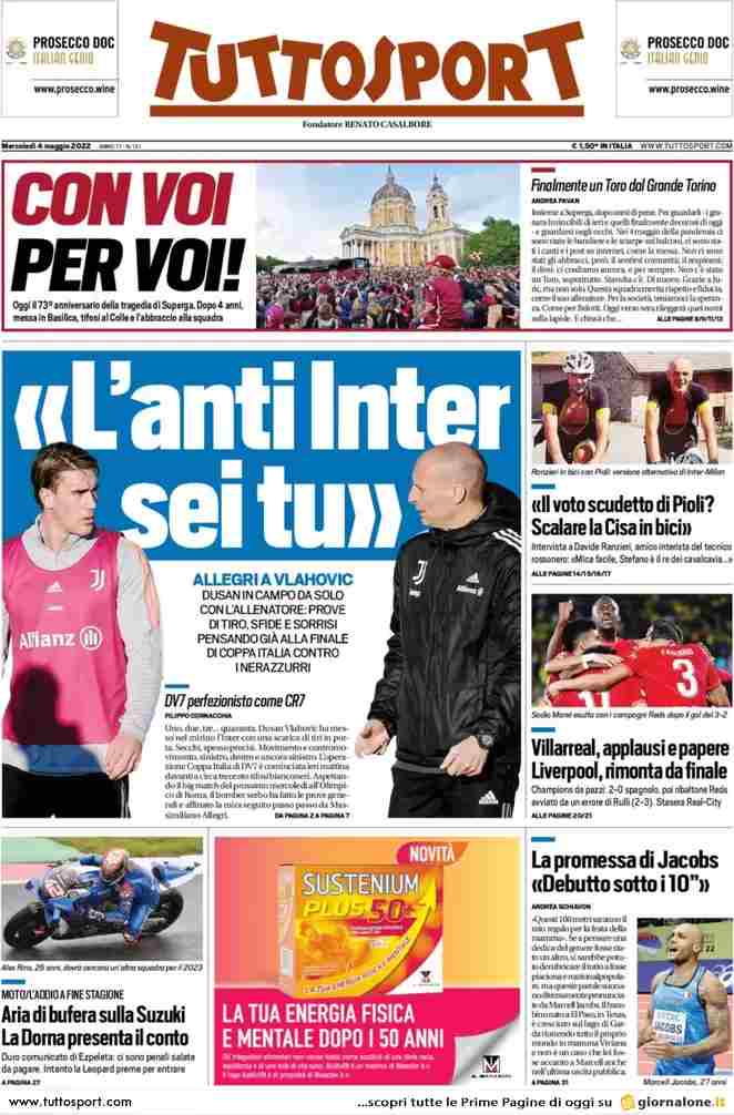 Tuttosport | "L'anti Inter sei tu"