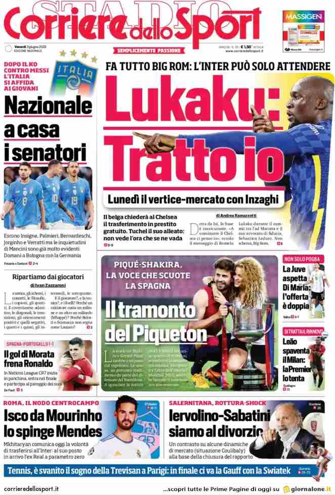 Corriere dello Sport | Lukaku: tratto io