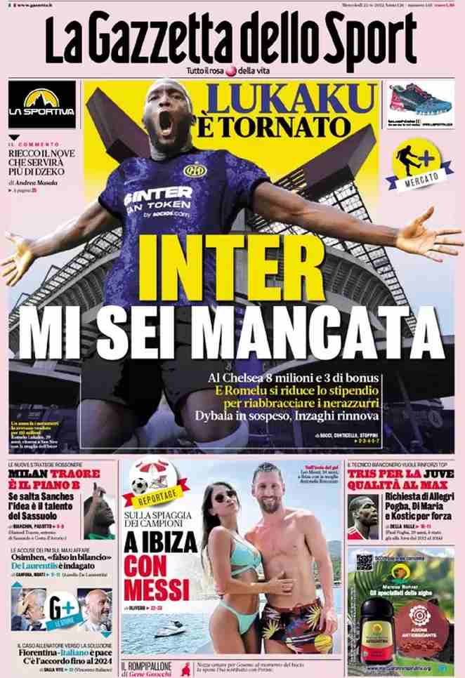 La Gazzetta dello Sport | "Inter mi sei mancata"