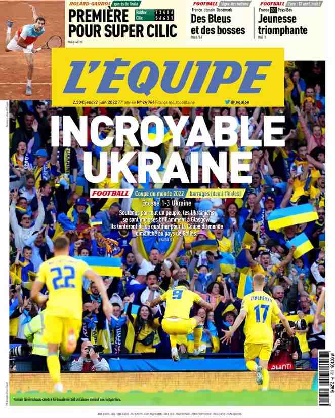 L'Equipe | Incroyable Ukraine