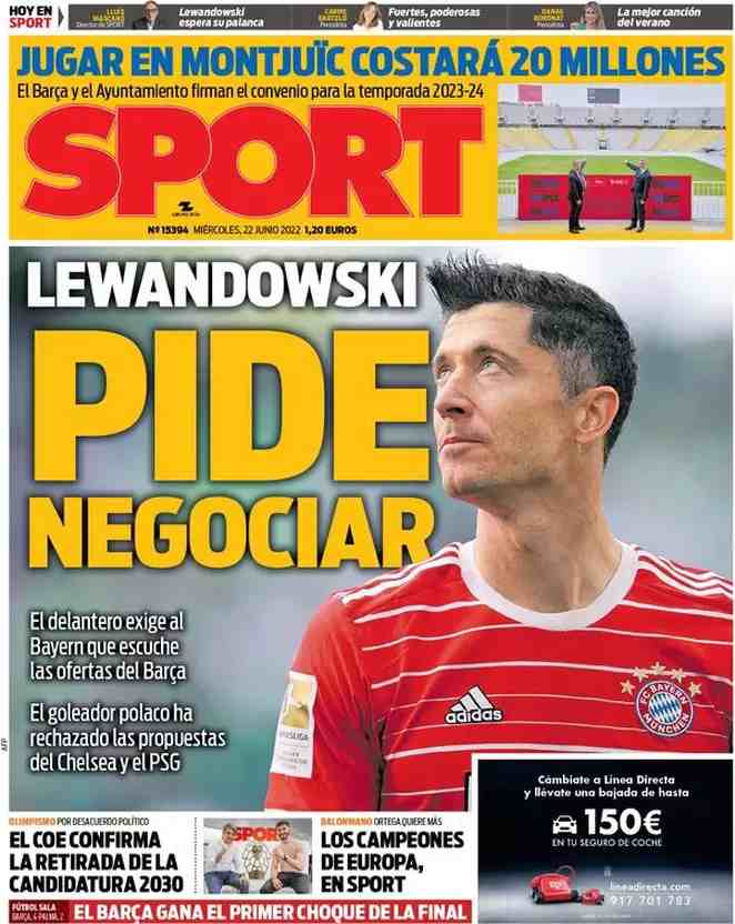 Sport | Lewandowski pide negociar