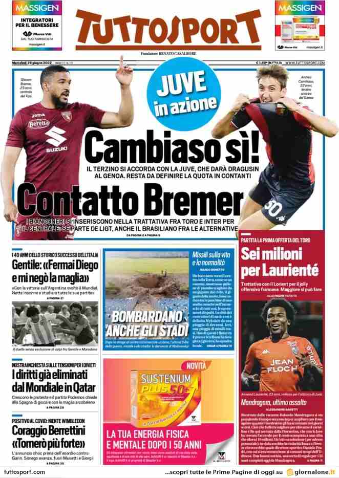 Tuttosport | Cambiaso si! Contatto Bremer