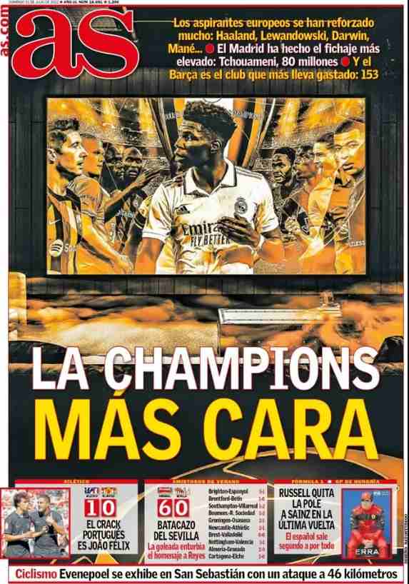 AS - La Champions mas cara