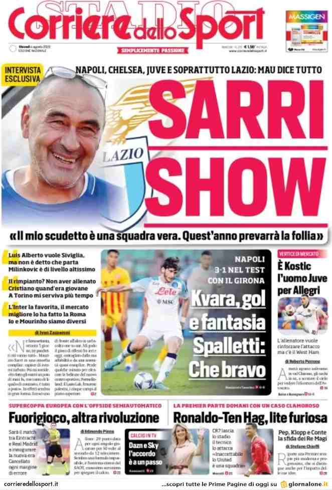Corriere dello Sport | Sarri Show