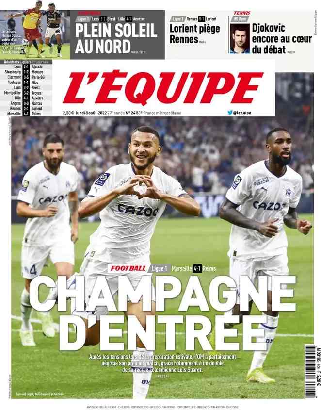 L'Equipe | Champagne d'entree