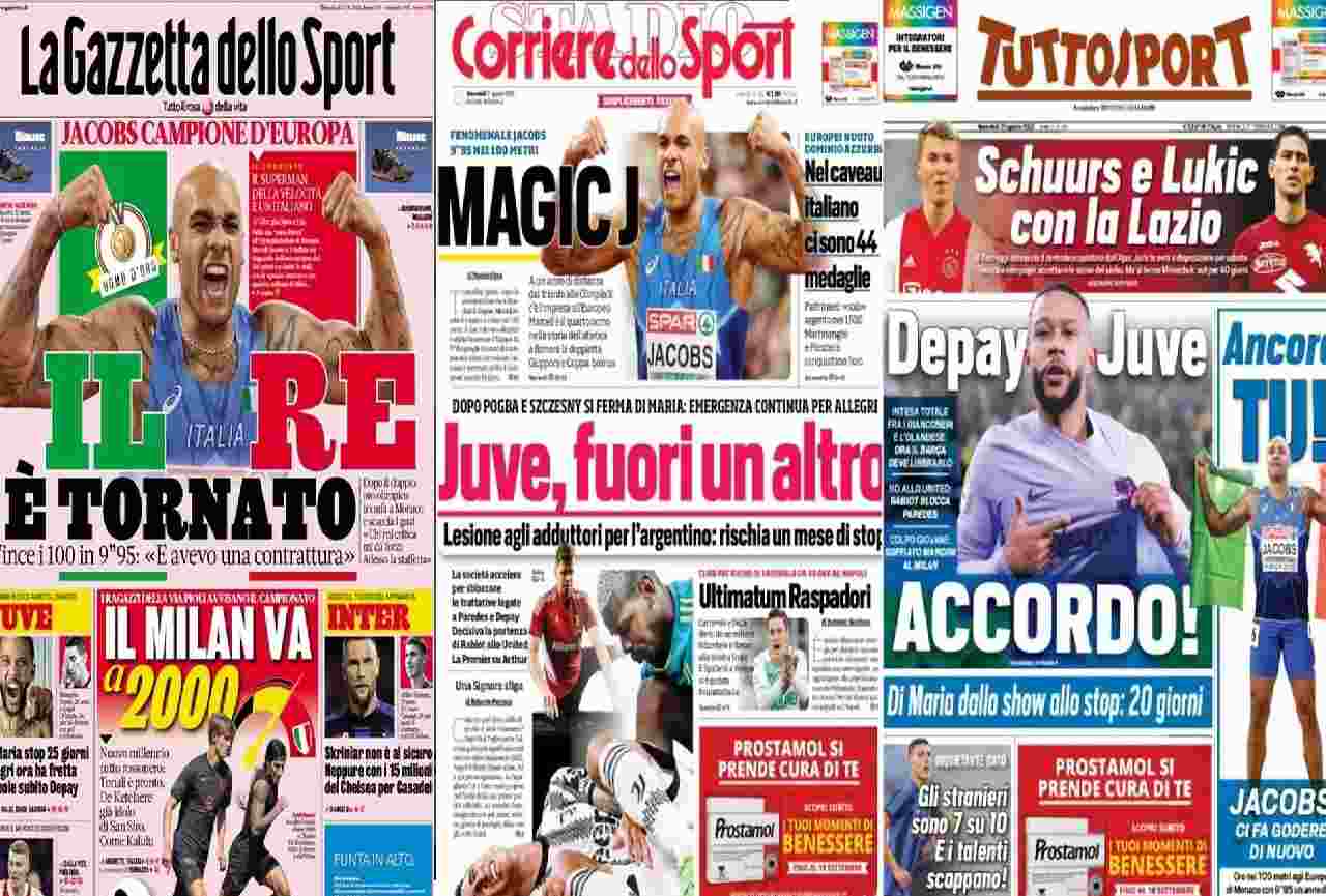 Rassegna Stampa, le prime pagine dei quotidiani sportivi del 17 agosto