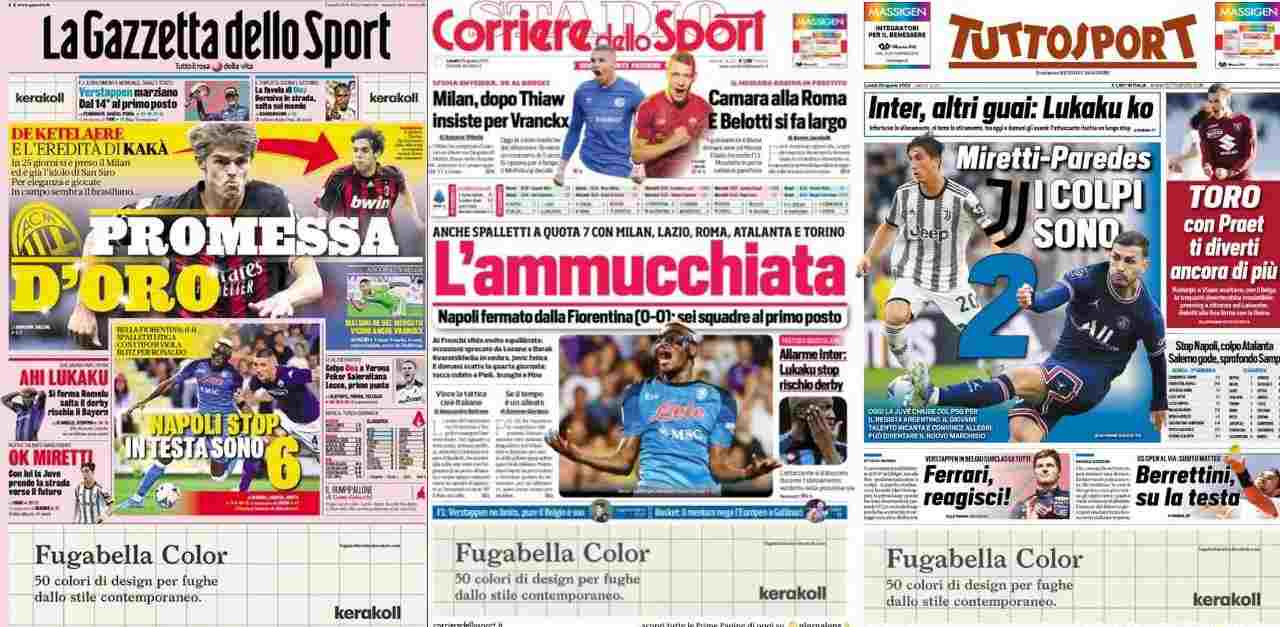 Rassegna Stampa, le prime pagine dei quotidiani sportivi del 29 agosto