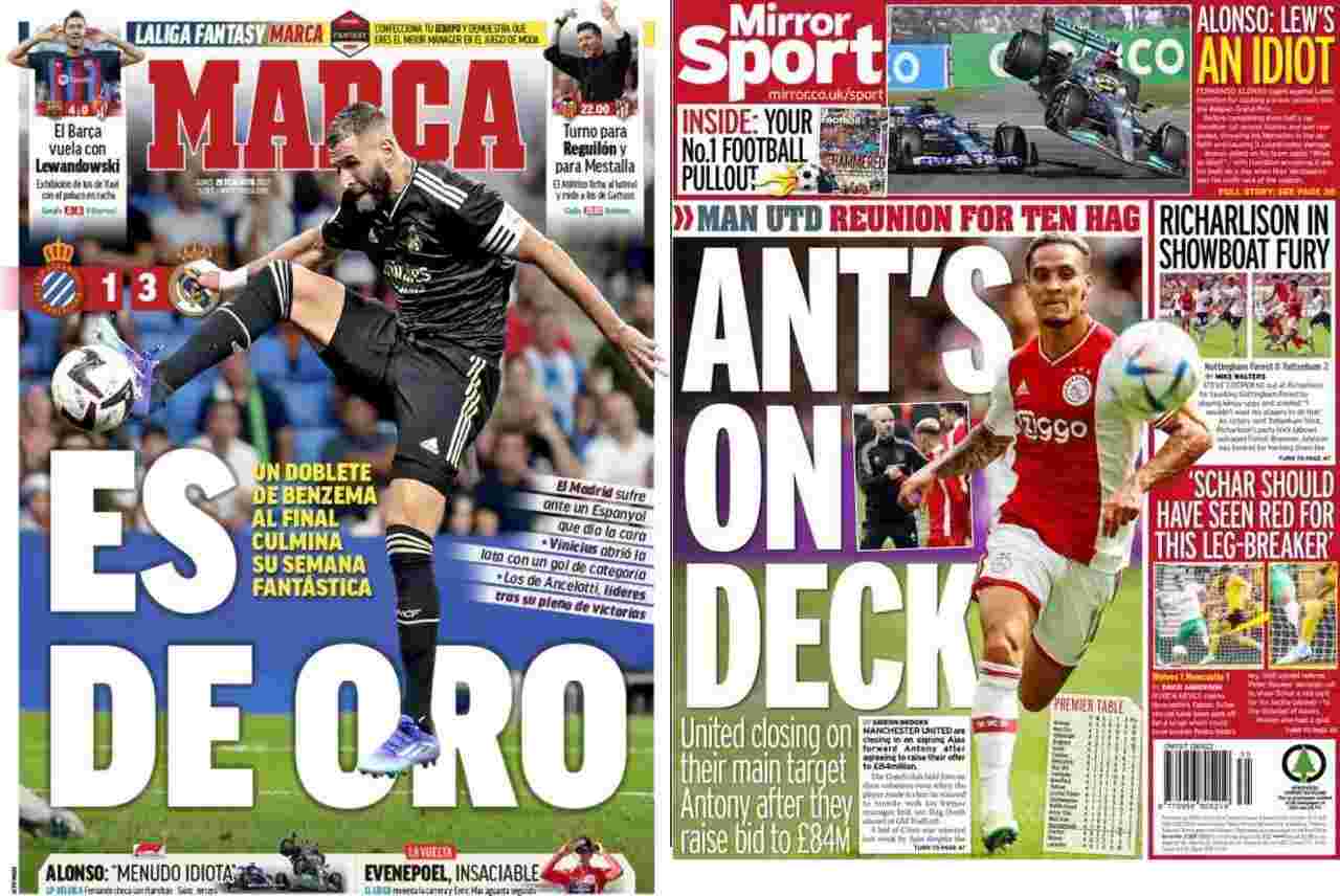 Rassegna Stampa, le prime pagine dei quotidiani sportivi del 29 agosto