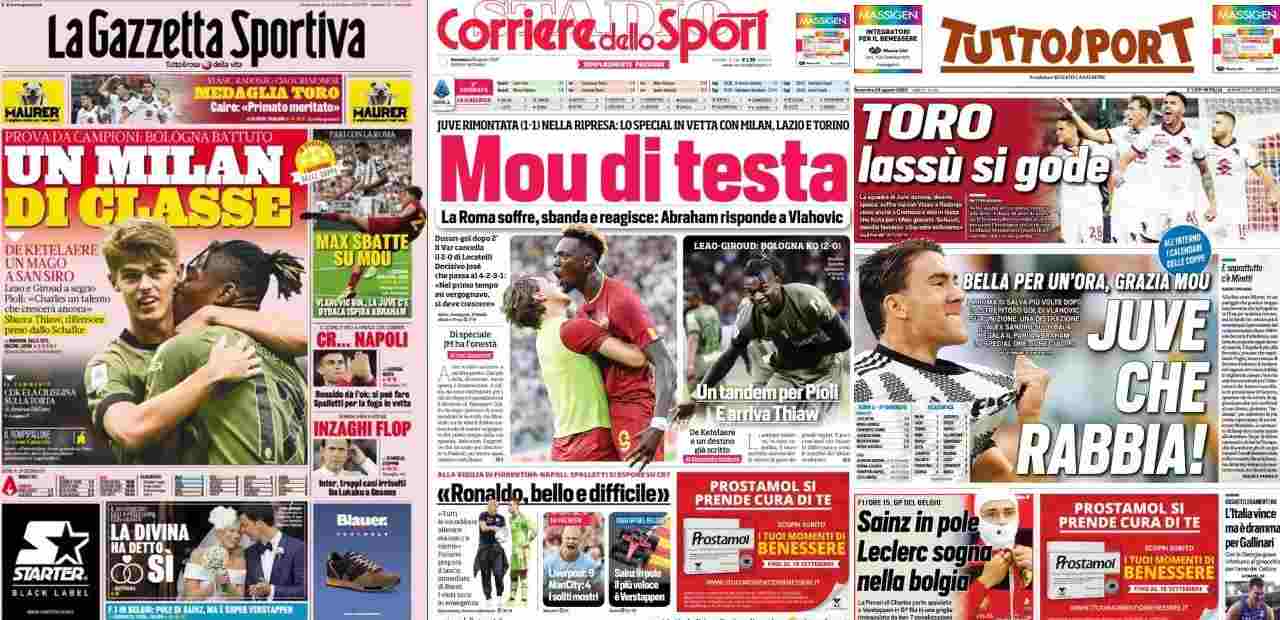 Rassegna Stampa, le prime pagine dei quotidiani sportivi del 28 agosto
