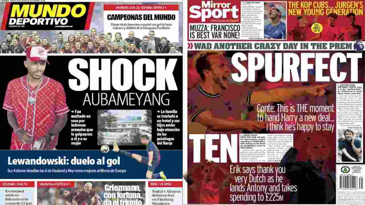 Rassegna Stampa, le prime pagine dei quotidiani sportivi del 30 agosto