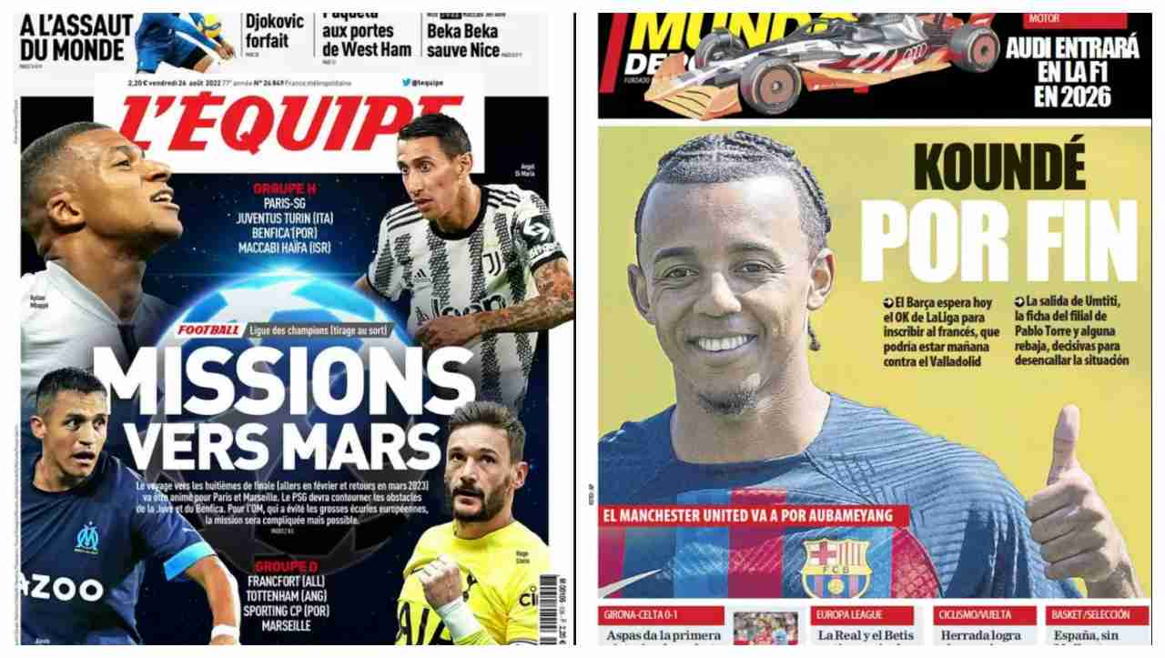 Rassegna Stampa, le prime pagine dei quotidiani sportivi del 27 agosto
