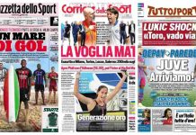 Rassegna Stampa, le prime pagine dei quotidiani sportivi del 13 agosto