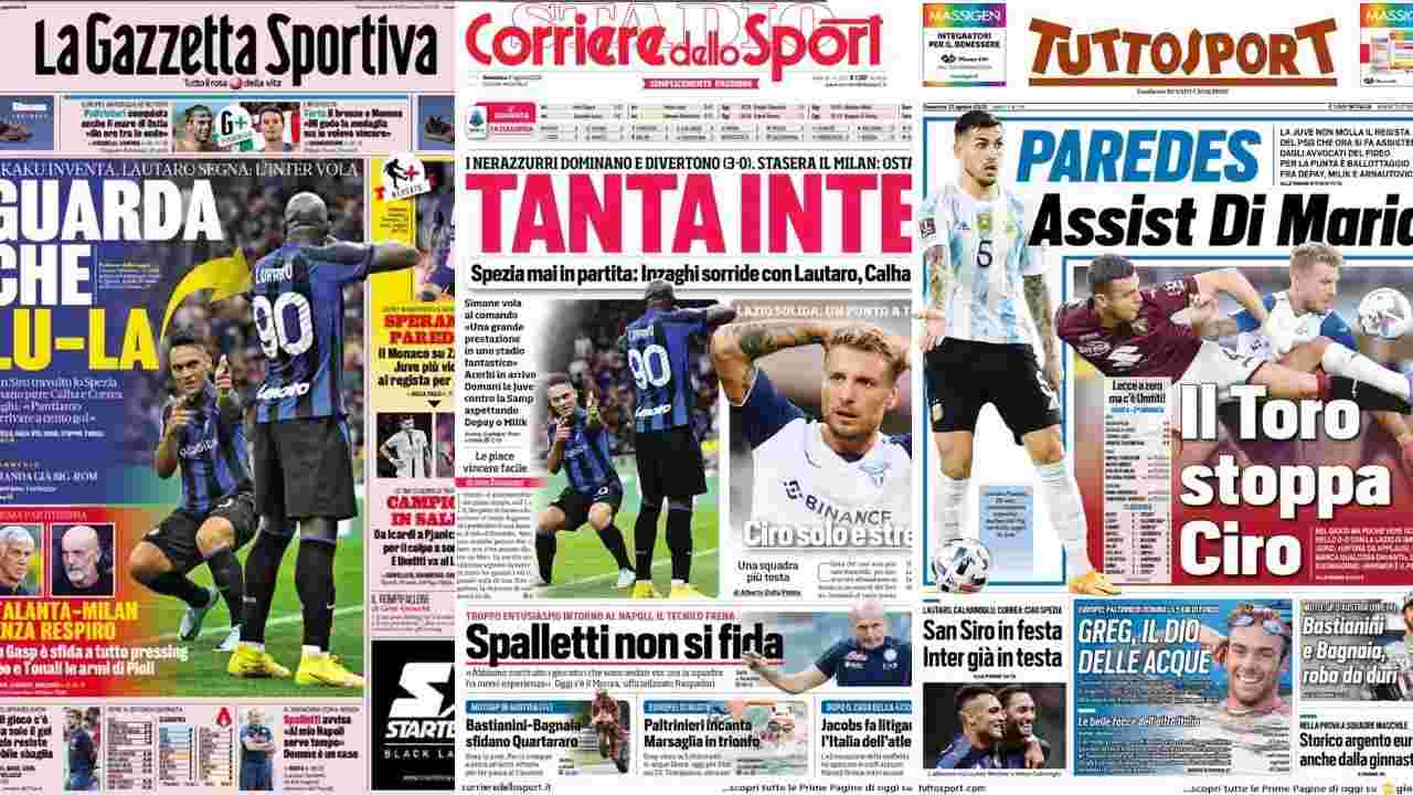 Rassegna Stampa, le prime pagine dei quotidiani sportivi del 21 agosto