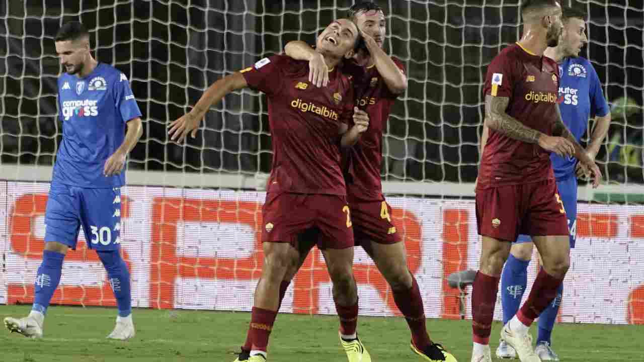 Empoli-Roma 0-1, voti e tabellino del primo tempo: Dybala magico, Luperto fatica