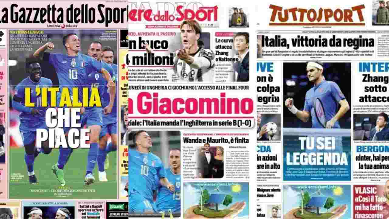 Rassegna Stampa, le prime pagine dei quotidiani sportivi del 24 settembre