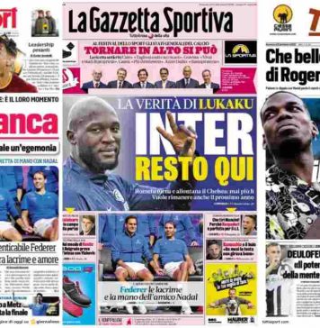 Rassegna Stampa, le prime pagine dei quotidiani sportivi del 25 settembre