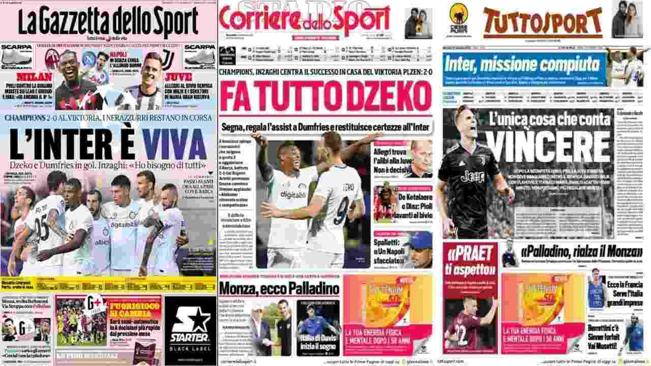 Rassegna Stampa, le prime pagine dei quotidiani sportivi del 14 settembre